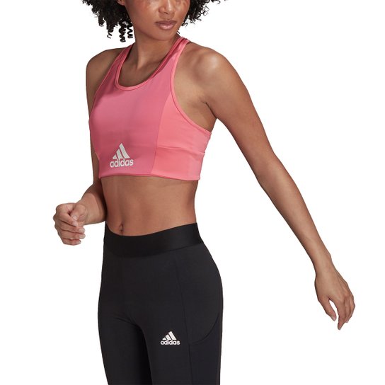 Top Com Bojo Removível Adidas Designed To Move Logo - Roxo Menor preço em Top Com Bojo Removível Adidas Designed To Move Logo - Roxo