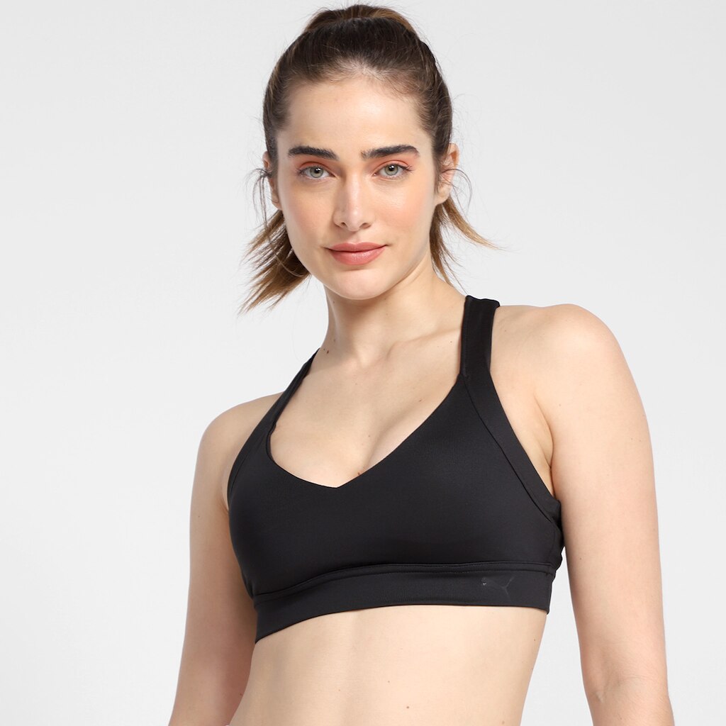 Top Com Bojo Removível Puma Mid Impact Own It Bra