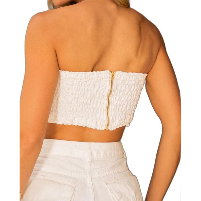 TOP COM LASTEX E ZÍPER COSTAS 23390