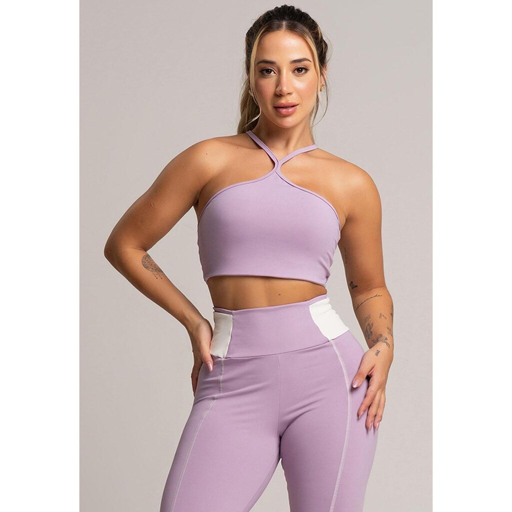 Top Cropped Duplo Alcinha Poliamida Mvb Modas