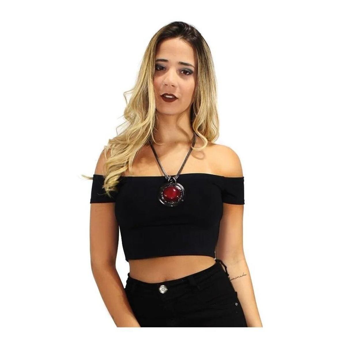top cropped ombro a ombro