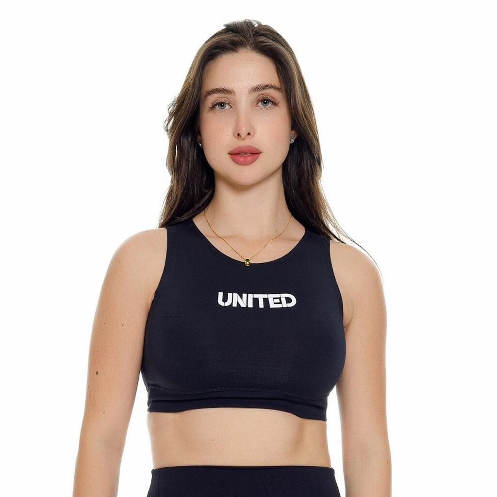 Top Cropped United - Preto - P