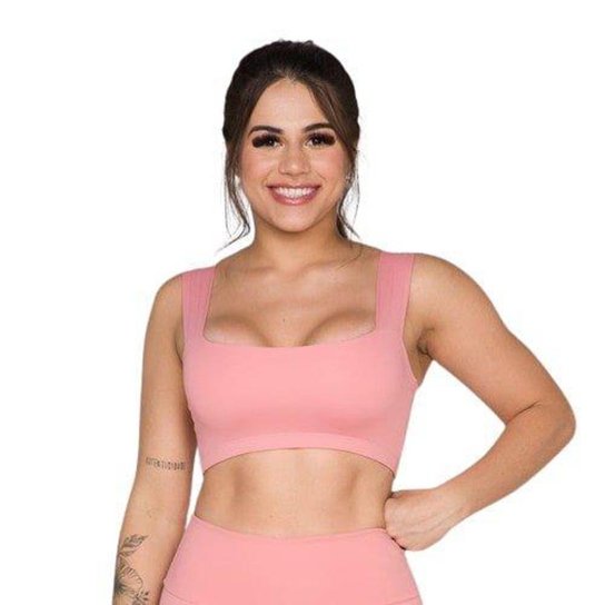 Top Cropped Vlast Poliamida Alta Sustentacao Faixa Zero Transparencia Academia Fitness Feminino 1044 - Rosê Menor preço em Top Cropped Vlast Poliamida Alta Sustentacao Faixa Zero Transparencia Academia Fitness Feminino 1044 - Rosê