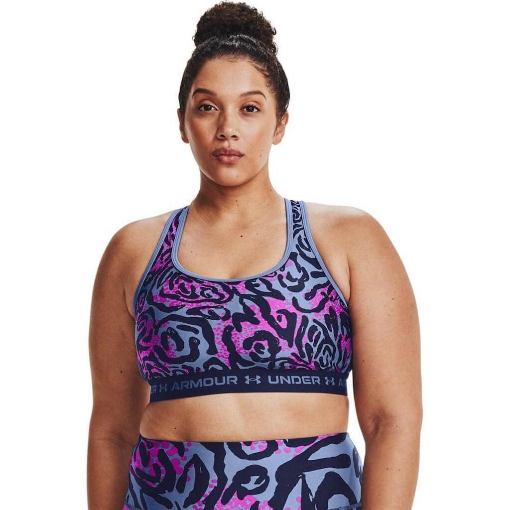 Top de Treino Feminino Under Armour Crossback Mid Print