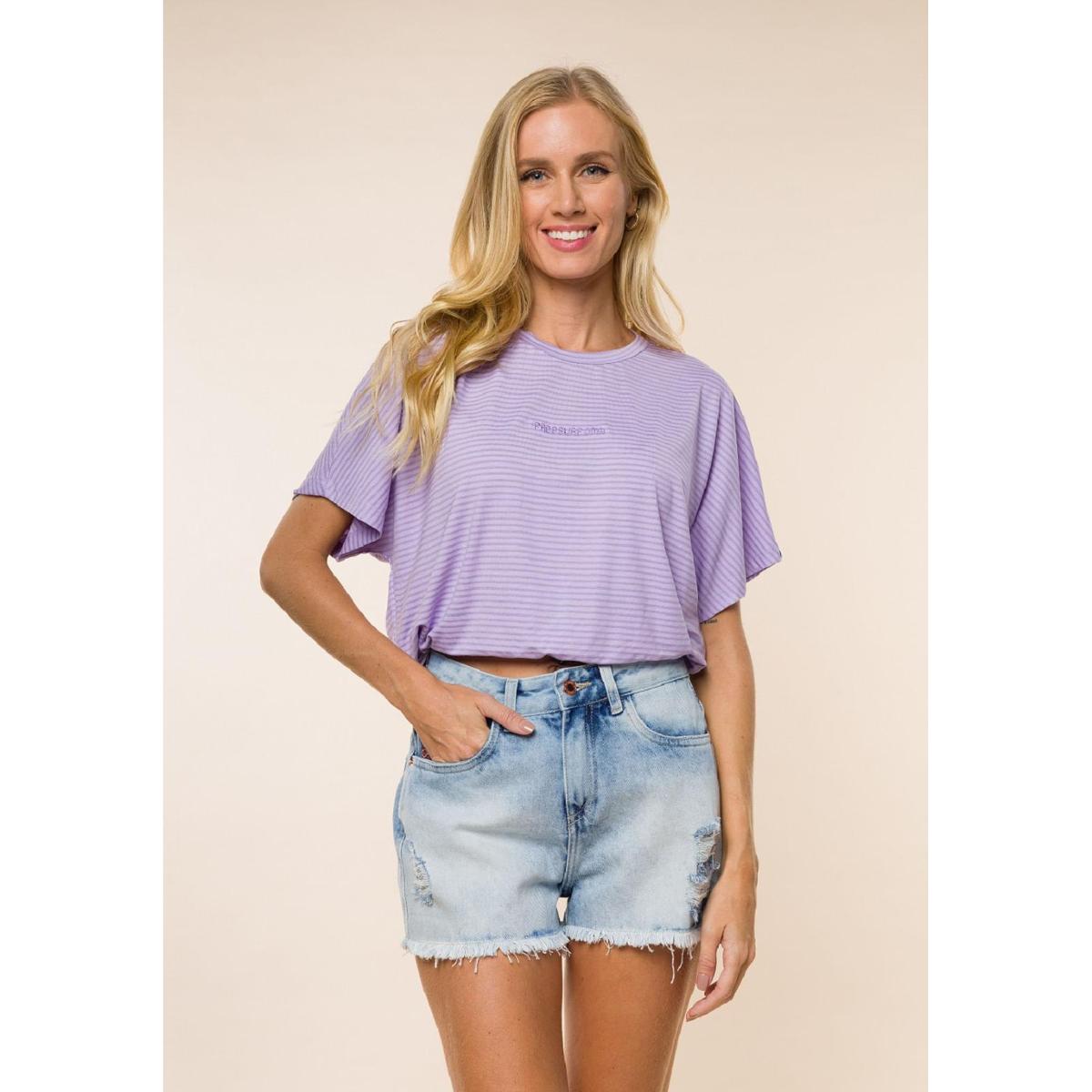 TOP ESPECIAL BREEZE LISTRAS LILÁS REF: 1207020004 FREE SURF