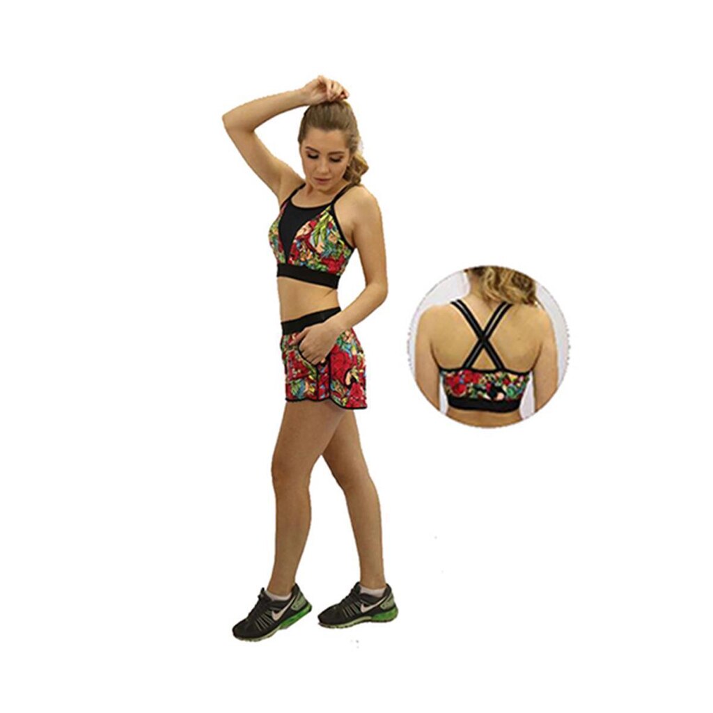 Top Estampado Floral com Tiras