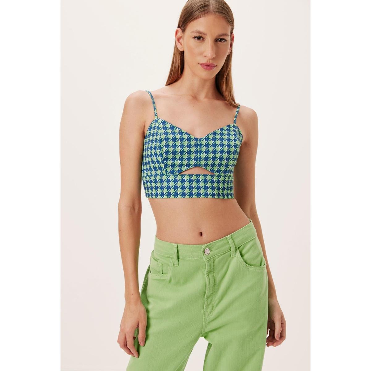 TOP ESTAMPADO TRIANGULO VERDE - Verde | Netshoes
