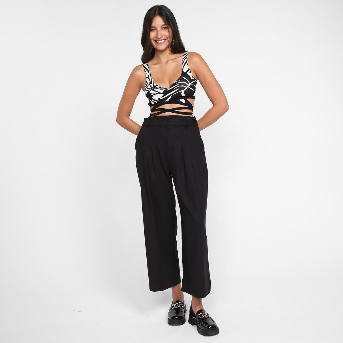 Top Farm Trópicos Tricot Transpassado Feminino - 3