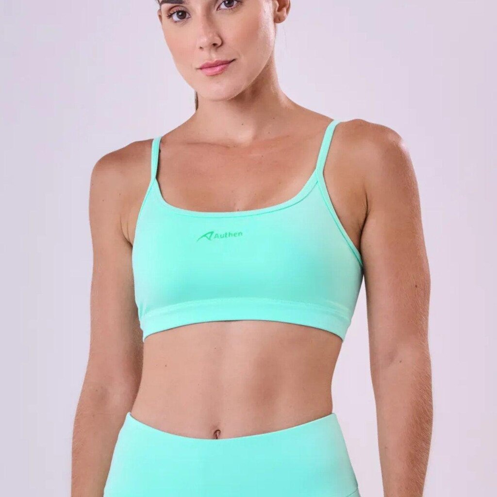 Top Feminino Ajustável Academia Running Authen - Verde