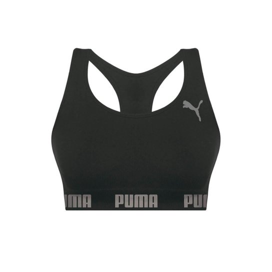 Top Feminino Esportivo Puma Nadador Sem Costura Preta - Preto Menor preço em Top Feminino Esportivo Puma Nadador Sem Costura Preta - Preto