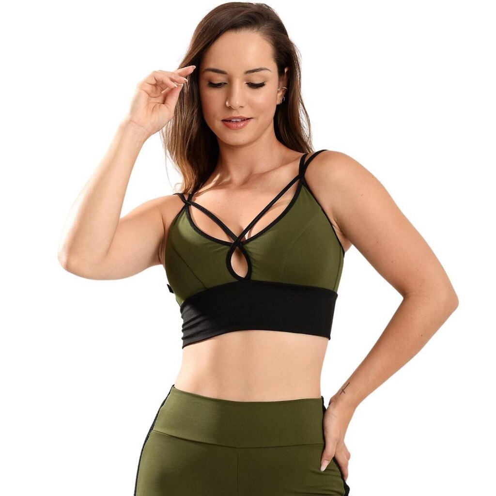 Top Fitness Decotado Exercito Arthafit