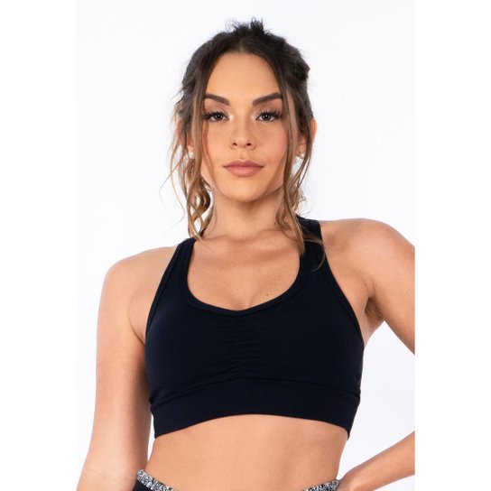 Top Fitness DMFIT com Bojo Removível - Preto Menor preço em Top Fitness DMFIT com Bojo Removível - Preto