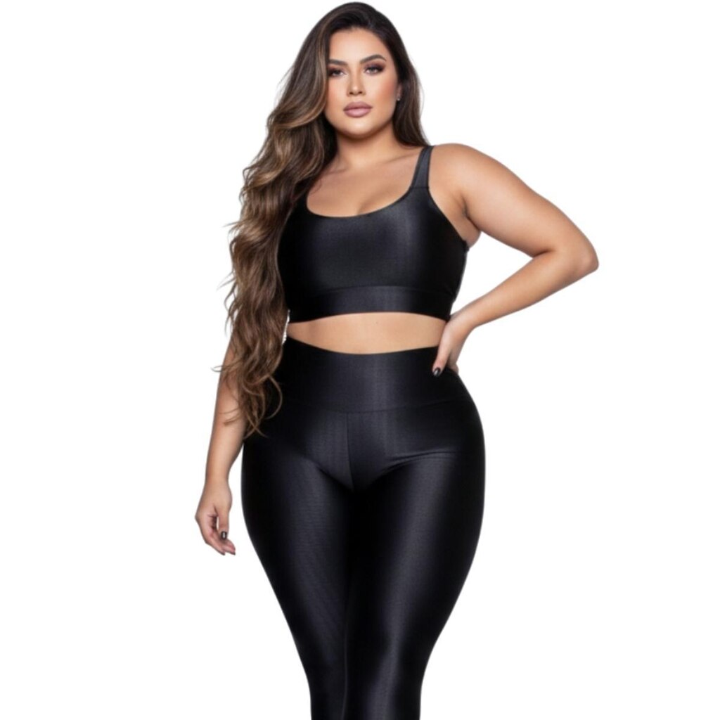 Top Fitness Plus Size New Zig 3D Serra e Mar Com Bojo Removível Alta Compressão Academia Musculação