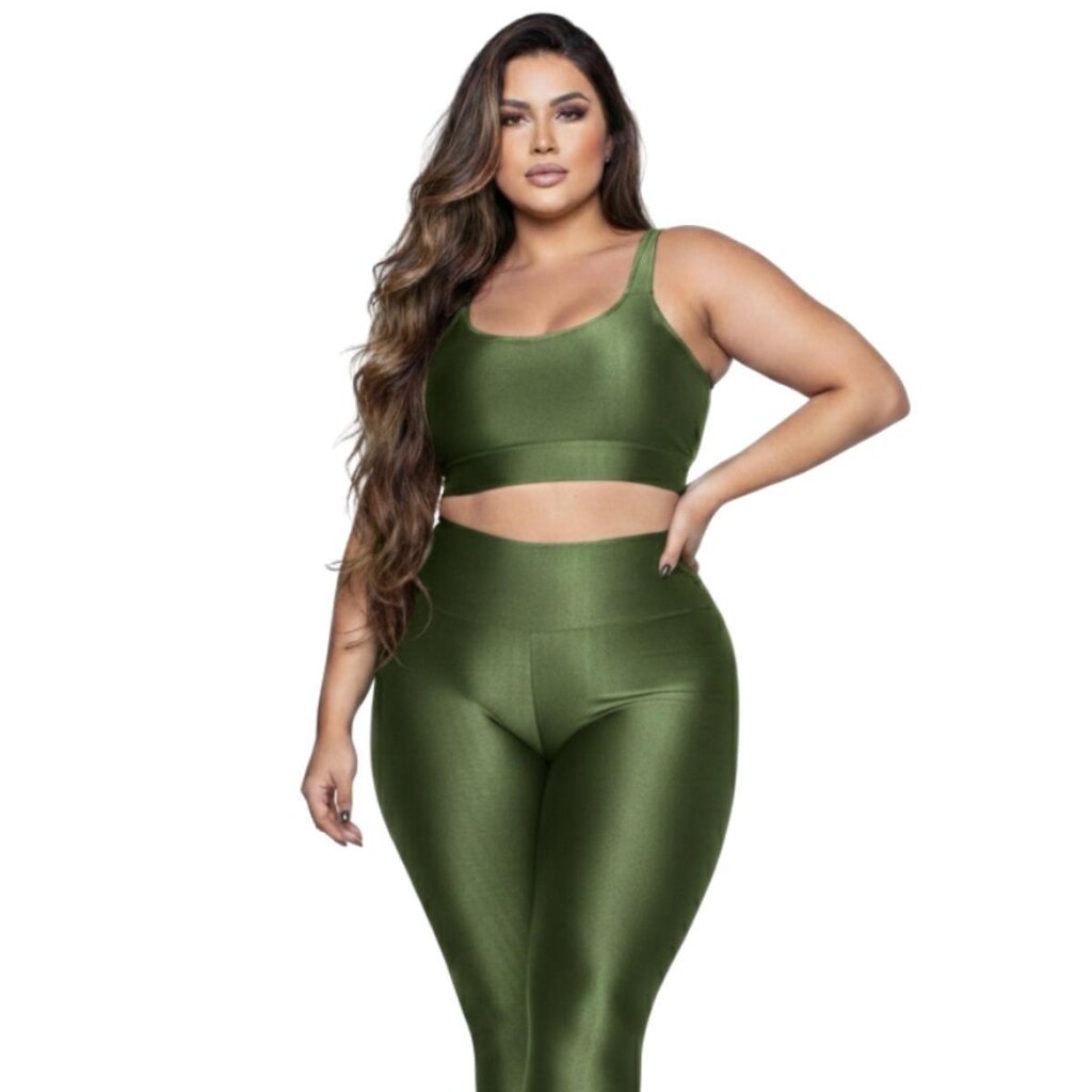 Top Fitness Plus Size New Zig 3D Serra e Mar Com Bojo Removível Alta Compressão Academia Musculação