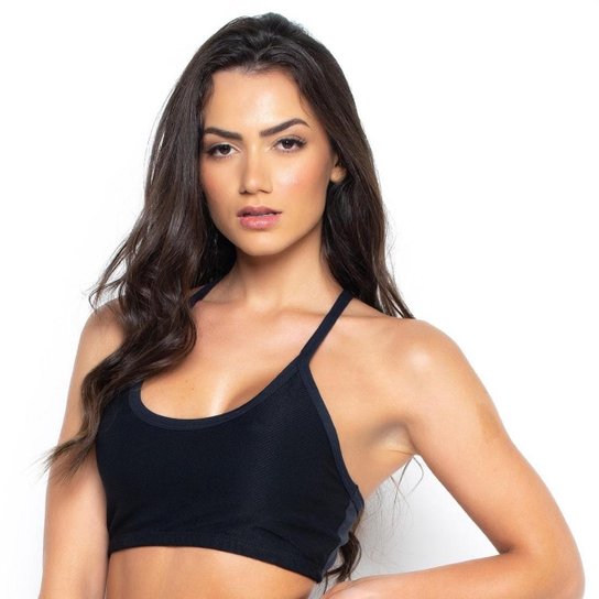 Top Fitness St Madame Cruzado Feminino - Preto Menor preço em Top Fitness St Madame Cruzado Feminino - Preto