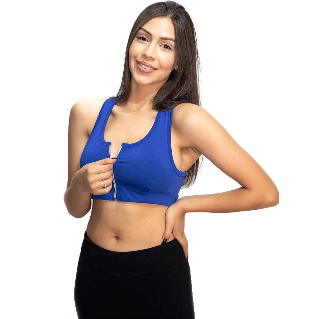 Top Fitness Wolfox Com Zíper E Bojo Removível Feminino