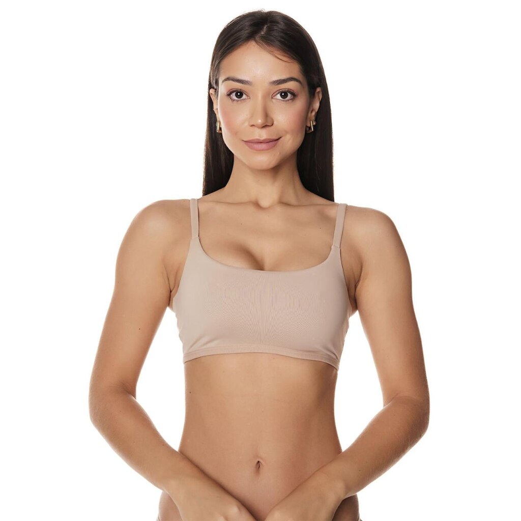 Top Frelith Simples Liso Com Viés Feminino