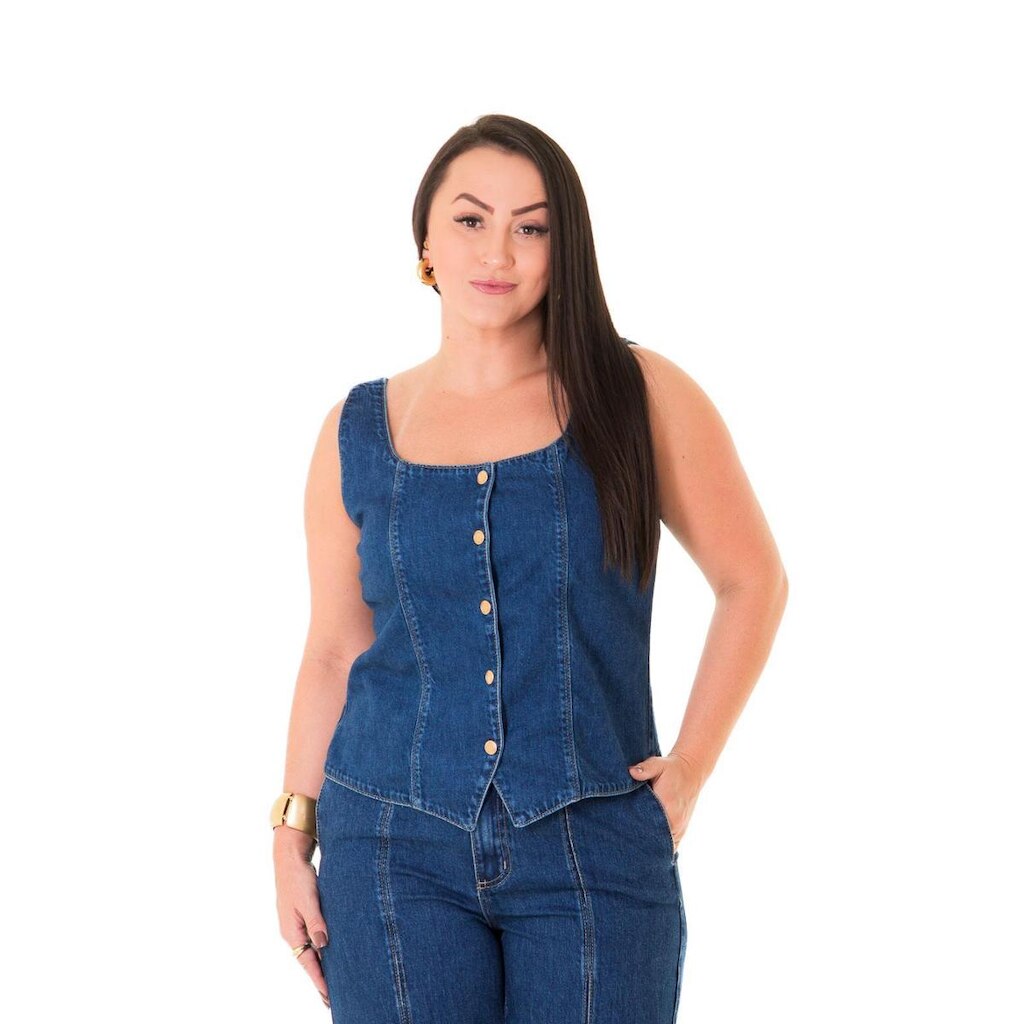 Top Jeans Feminino Arauto Comfy