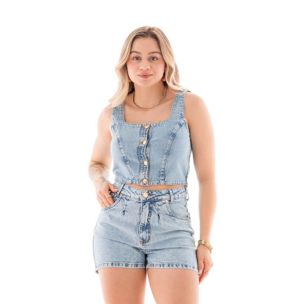 Top Jeans Feminino Arauto Comfy