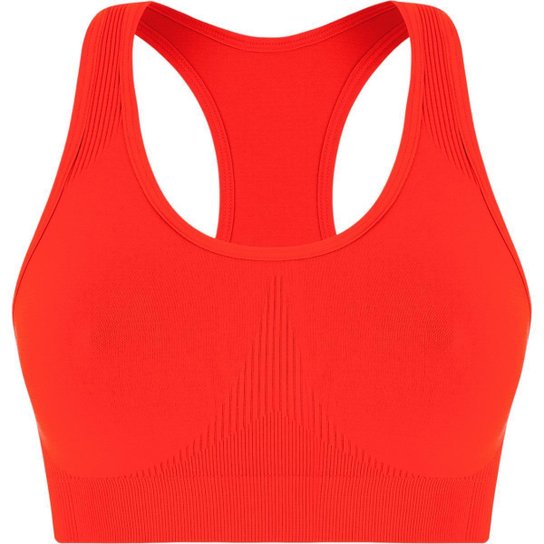 Top Lupo Academia Fitness Sem Costura Alta Sustentação Sport - Laranja Menor preço em Top Lupo Academia Fitness Sem Costura Alta Sustentação Sport - Laranja