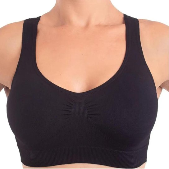 Top Lupo Nadador Feminino Sem Costura Sem Bojo Academia Fitness Original 47180 - Preto Menor preço em Top Lupo Nadador Feminino Sem Costura Sem Bojo Academia Fitness Original 47180 - Preto