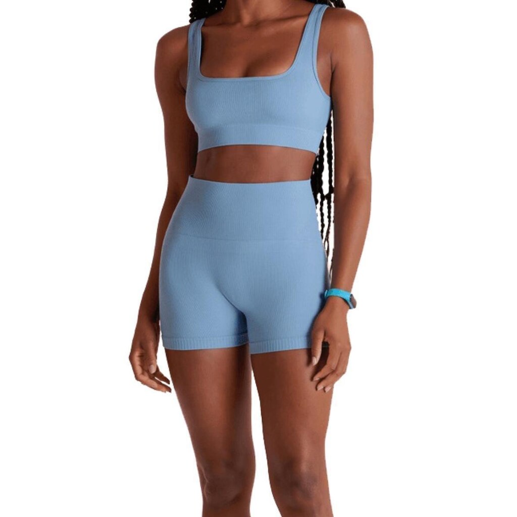 Top Lupo Seamless Basic Canelado Feminino - Azul - GG