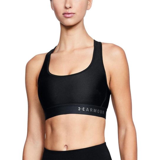 Top Médio de Treino Feminino Under Armour Impacto Armour Crossback - Preto Menor preço em Top Médio de Treino Feminino Under Armour Impacto Armour Crossback - Preto