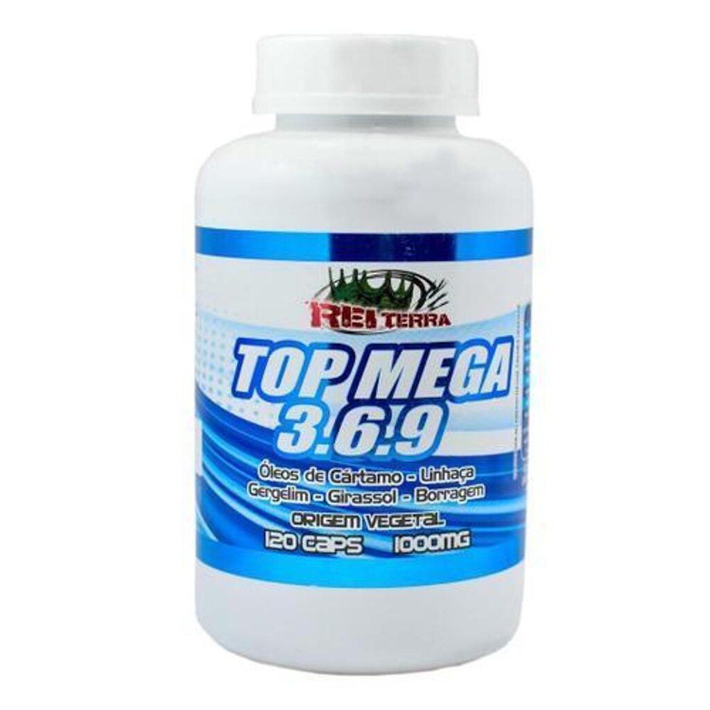 Top Mega 3.6.9 Linhaça, Gergelium, Borragem e Girassol120 Cápsulas 1000mg