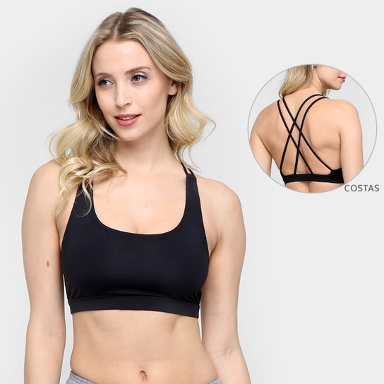 Top Memo Costas Tiras - Preto