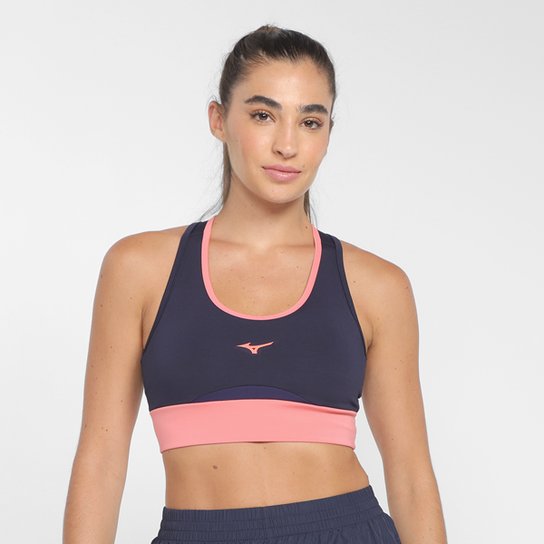 Top Mizuno Run Easy 4 - Azul+Rosa Menor preço em Top Mizuno Run Easy 4 - Azul+Rosa