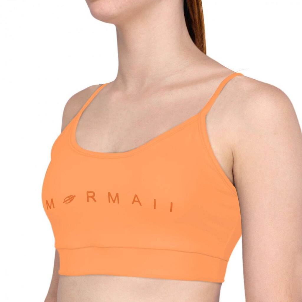 Top Mormaii Dupla Face Beach 2972 Verde Claro e Laranja