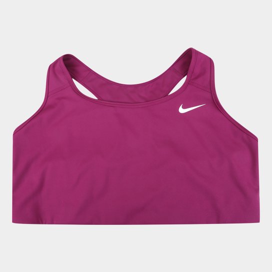 Top Nike Dri-Fit Swoosh Plus Size Bra Non Pad Média Sustentação - Violeta Menor preço em Top Nike Dri-Fit Swoosh Plus Size Bra Non Pad Média Sustentação - Violeta