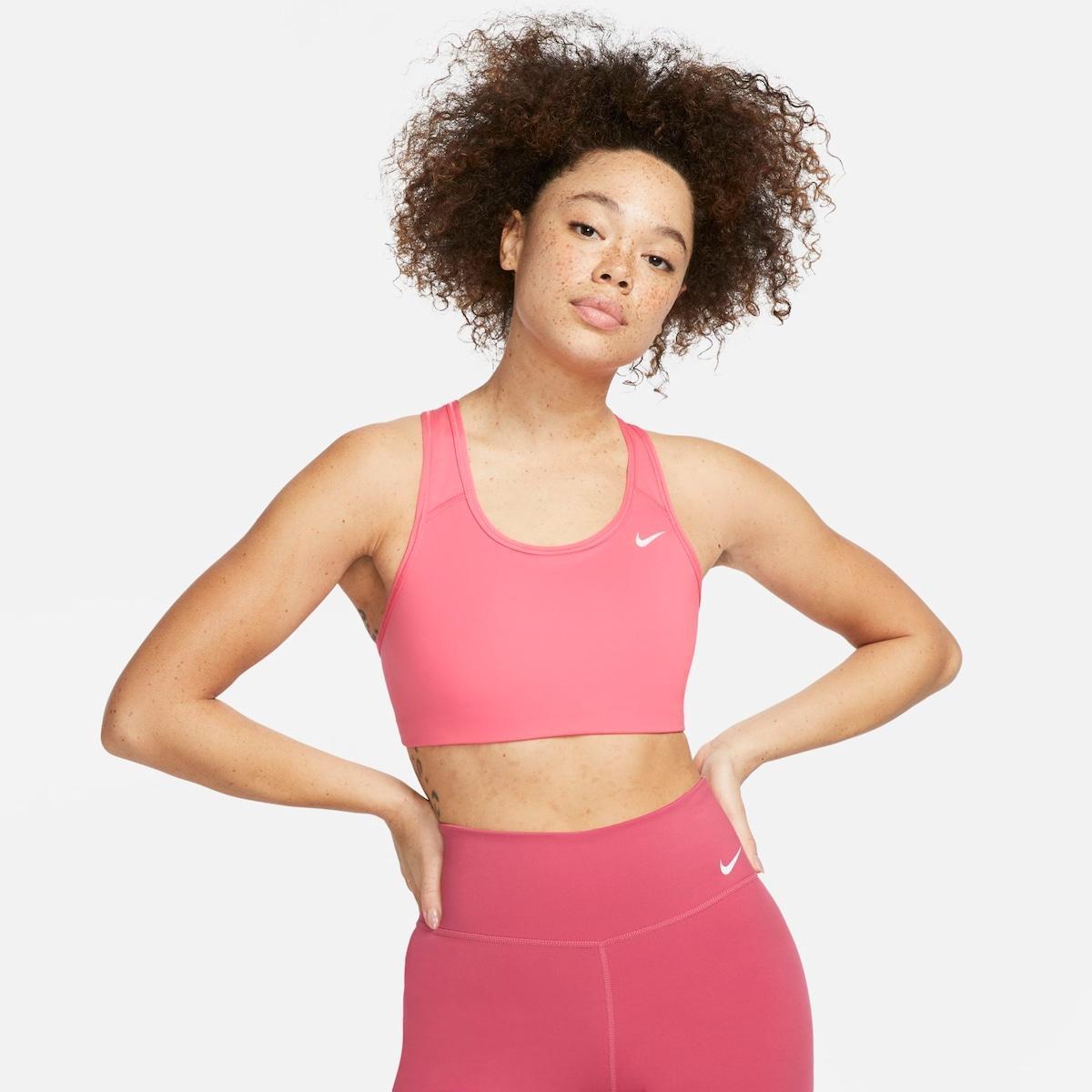 Nike Top Rosa Top Nike Swoosh Feminino - Rosa | Netshoes