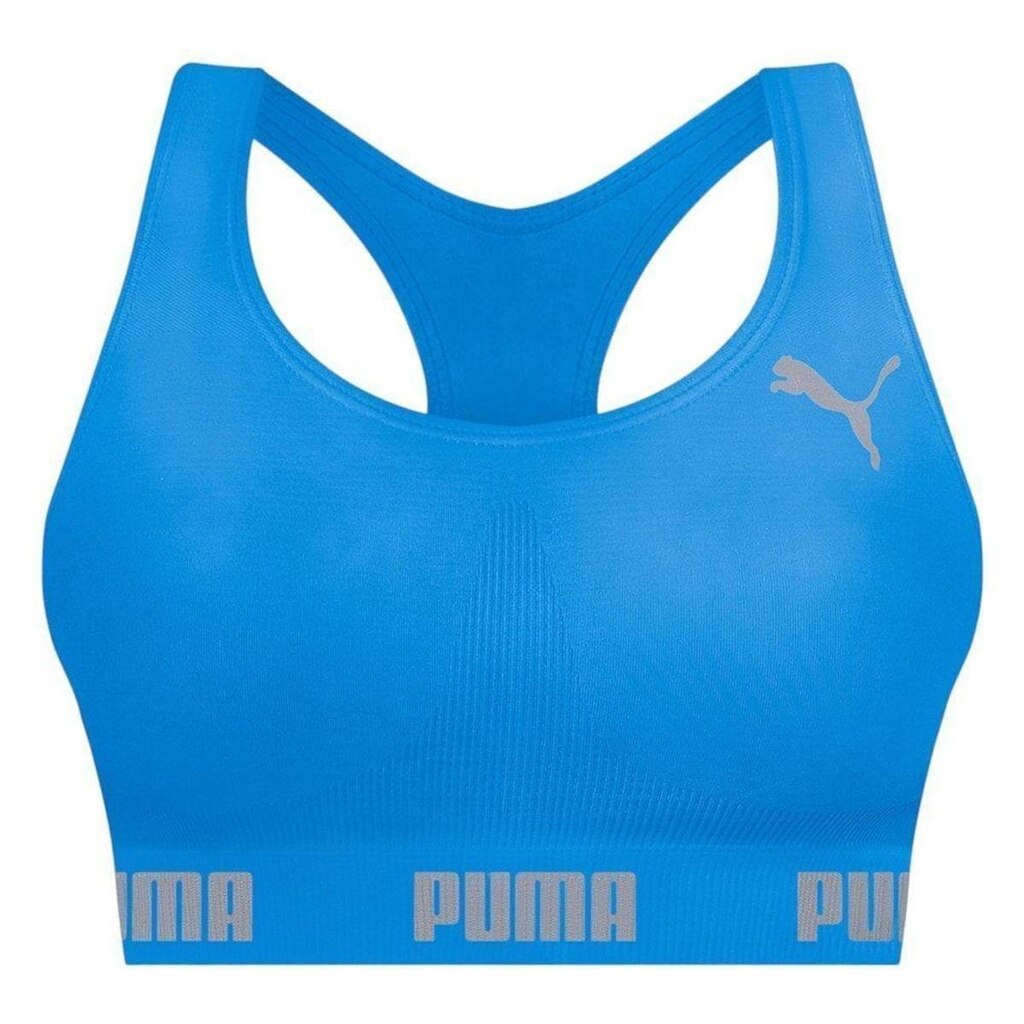 Top Puma Nadador Sem Costura Feminino - Azul e Cinza M