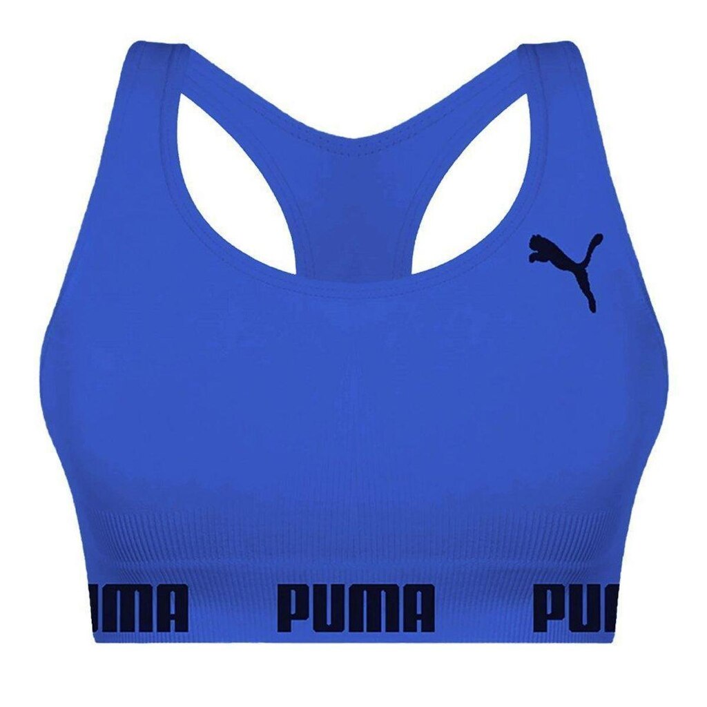 Top Puma Nadador Sem Costura Feminino - Azul M