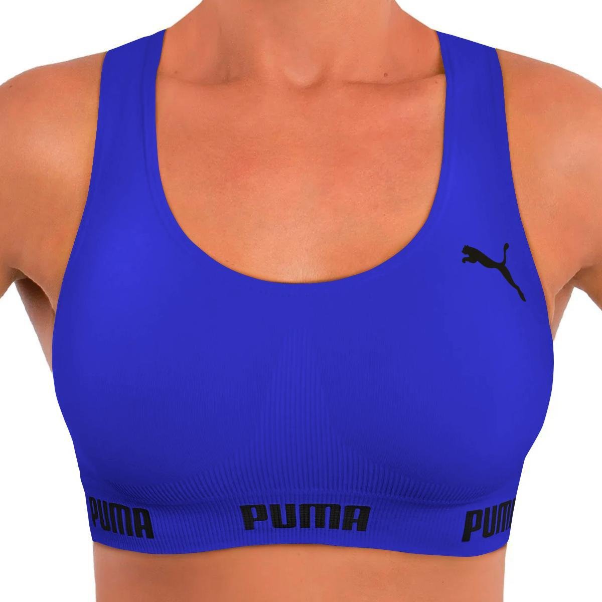 Top Puma Original Feminino Academia Fitness Nadador Sem Costura S/ Bojo Sustentação Confortável