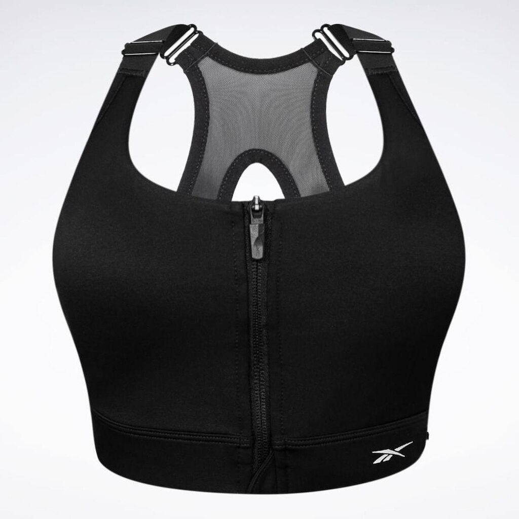 Top Reebok Lux Ziper Frontal Alto Impacto Feminino