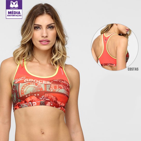 Top Reebok Run One Series Média Sustentação - Vermelho