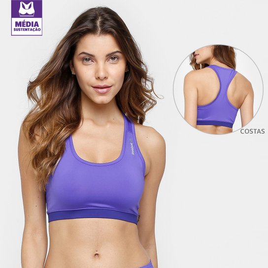 Top Reebok Workout Ready Média Sustentação - Roxo