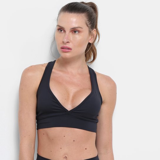 Top Rivanna Basic Nadador Emana Média Sustentação Feminino - Preto