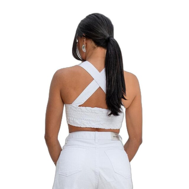TOP SARJA FEMININO COM LASTEX NAS COSTAS 23353