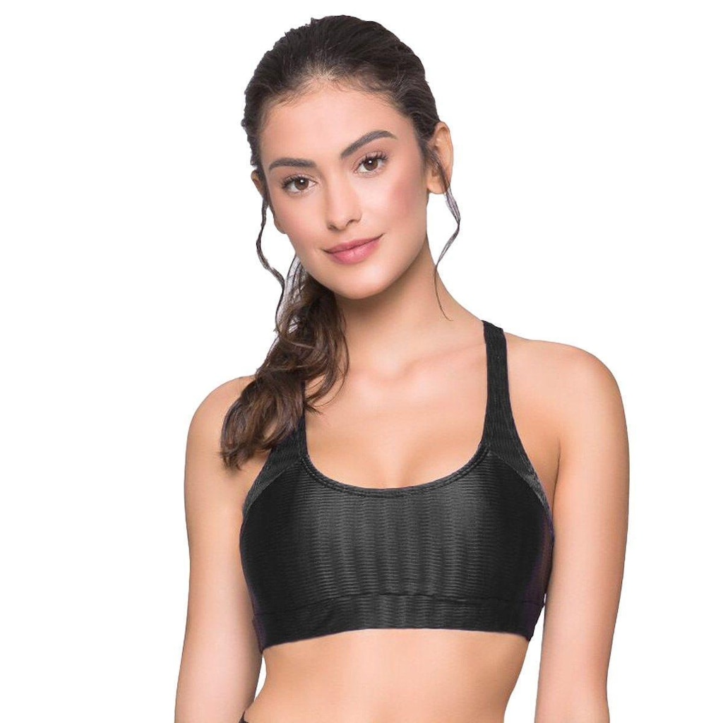 Top Selene 3D Com Bojo Feminino - Preto G