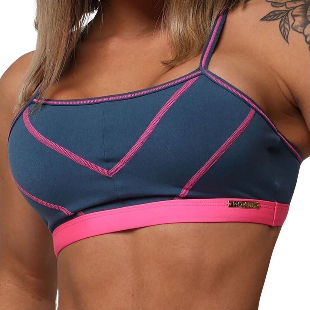 Top Seul Petroleo com Elastico Rosa Neon Moving