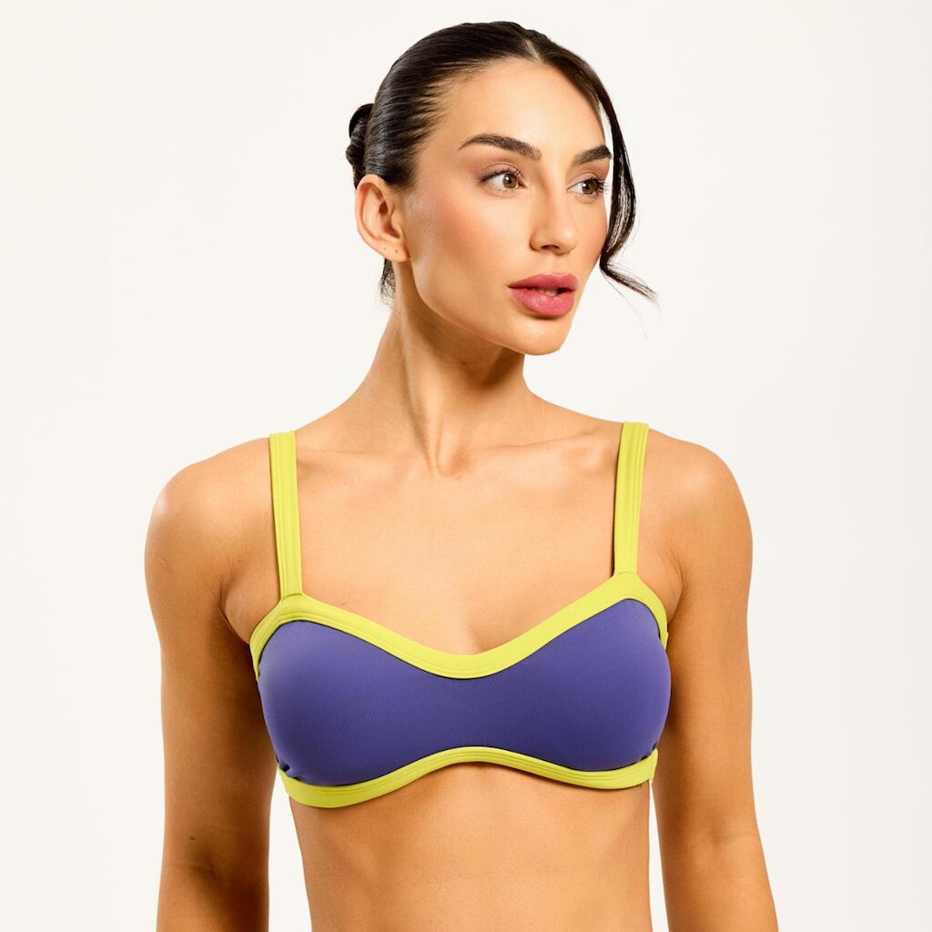 Top Temptation Azul Dusk Poliamida Com Bojo Donna Carioca