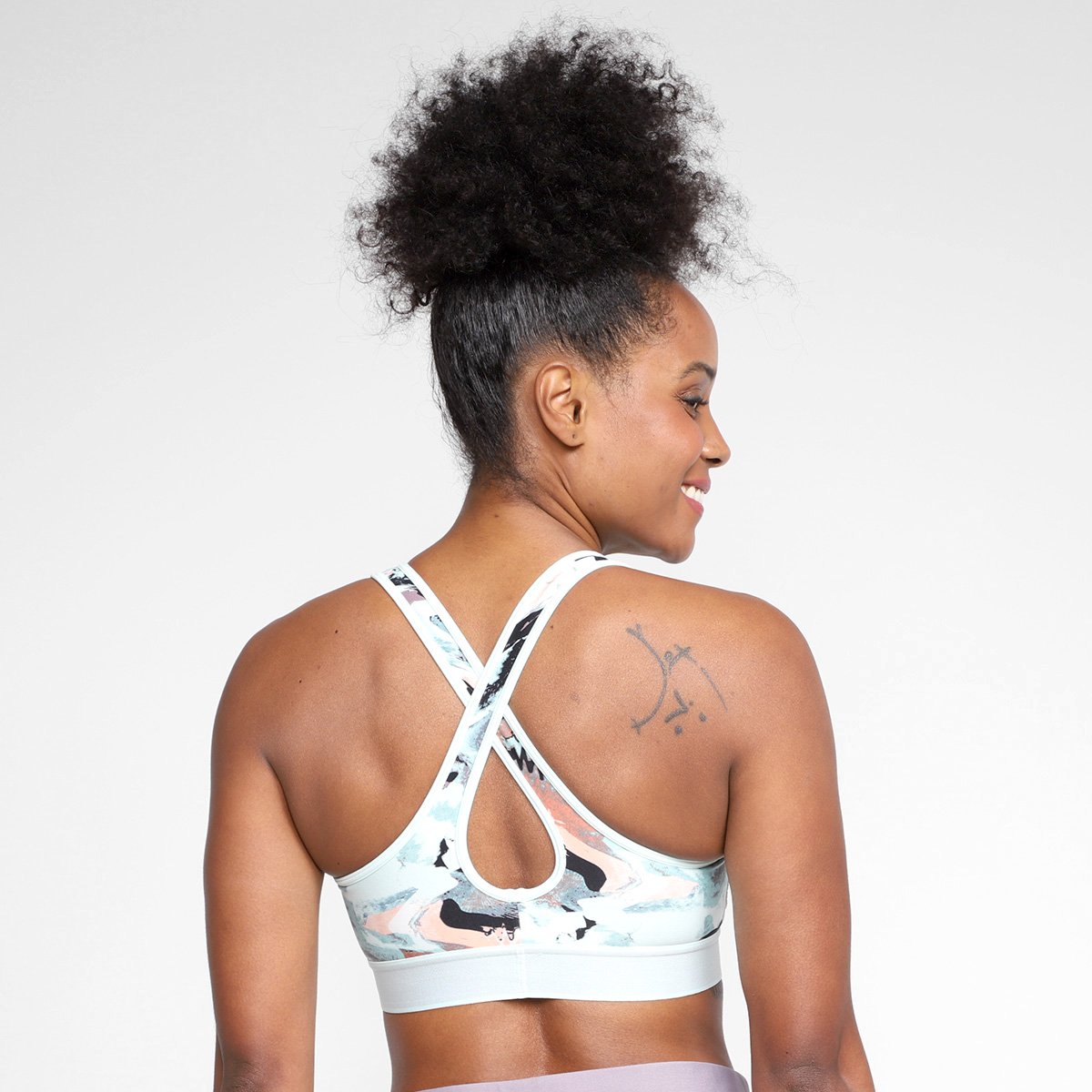 Top Under Armour Mid Crossback Print Média Sustentação - 1
