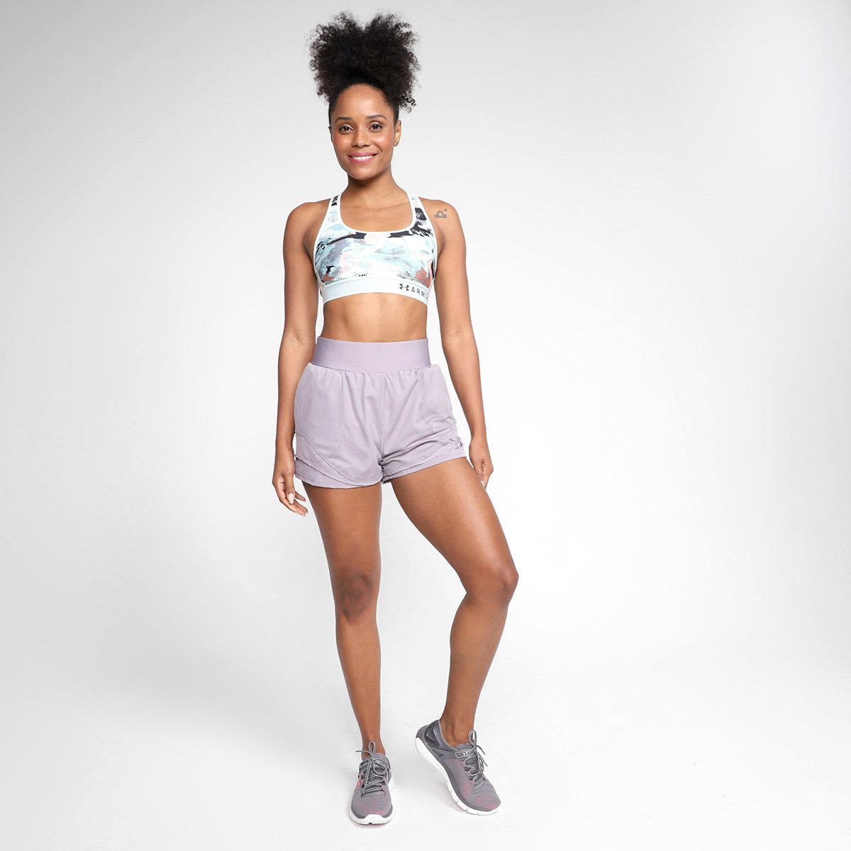 Top Under Armour Mid Crossback Print Média Sustentação - 3