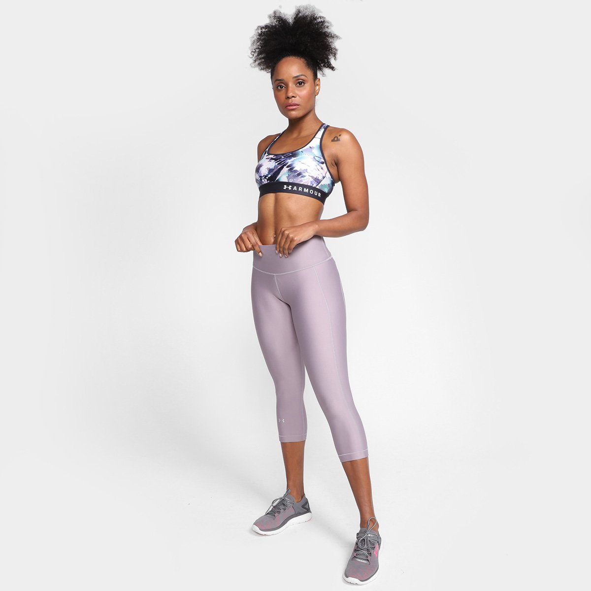 Top Under Armour Mid Crossback Print Média Sustentação - 3