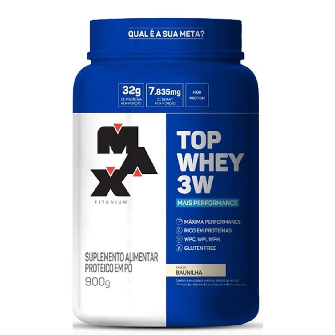 Top Whey 3w Mais Performance 900g Max Titanium Baunilha Netshoes