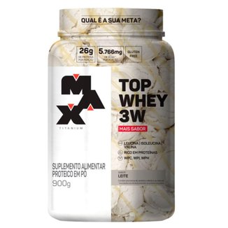 Top Whey 900g Leite - Max Titanium - EMBALAGEM EXCLUSIVA