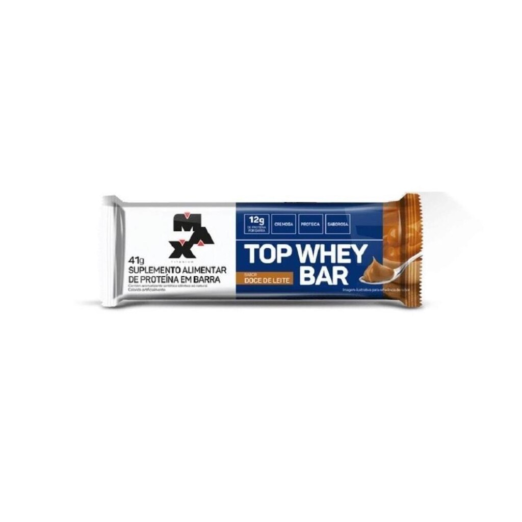Top Whey Bar Max Titanium 41g Suplemento Proteína em Barra
